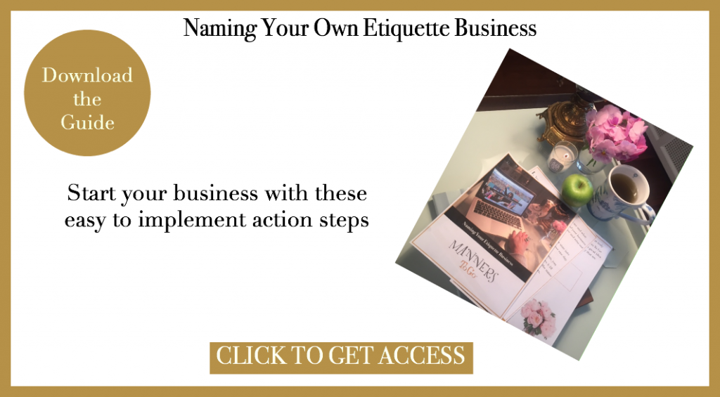 Naming Your Etiquette Business