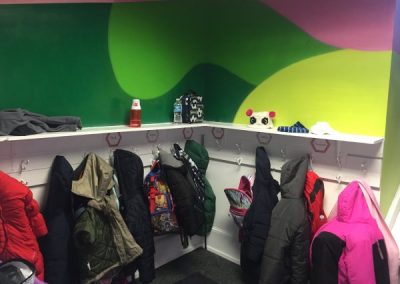 Coat closet with children's coats