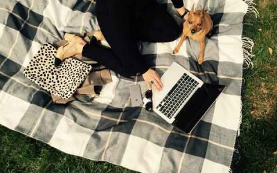 Black and white picnic blanket