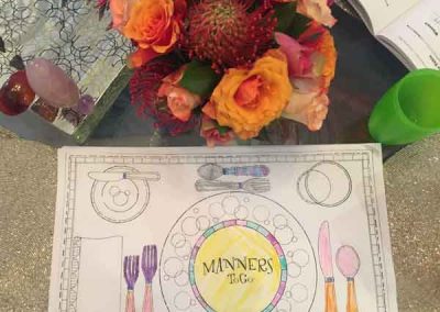 Placemat coloring sheet