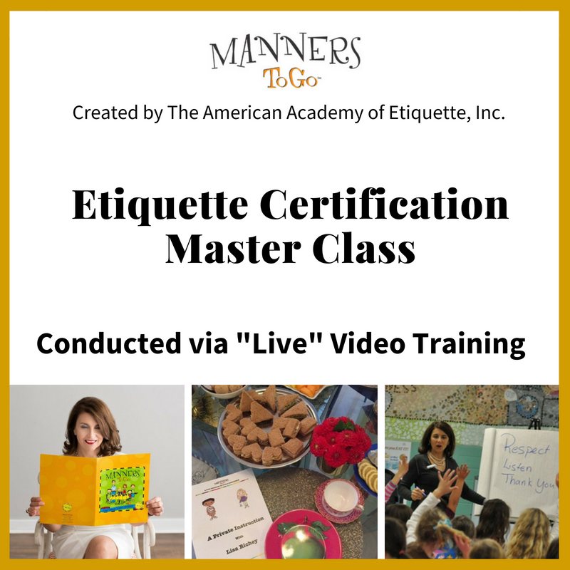 Teach Manners - Professional Consultant Certification - Live video training