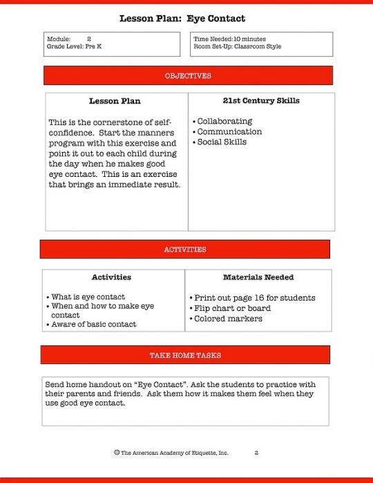 Pre K First Impressions sample