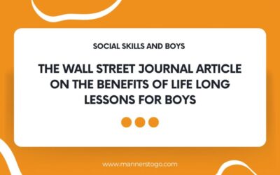 The Wall Street Journal Article on the Benefits of  Life Long Lessons for Boys