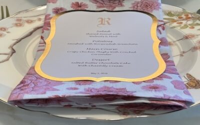 Etiquette of Menu Cards