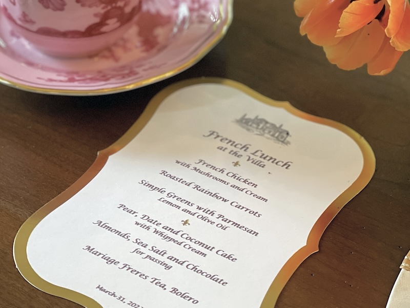 etiquette of menu cards